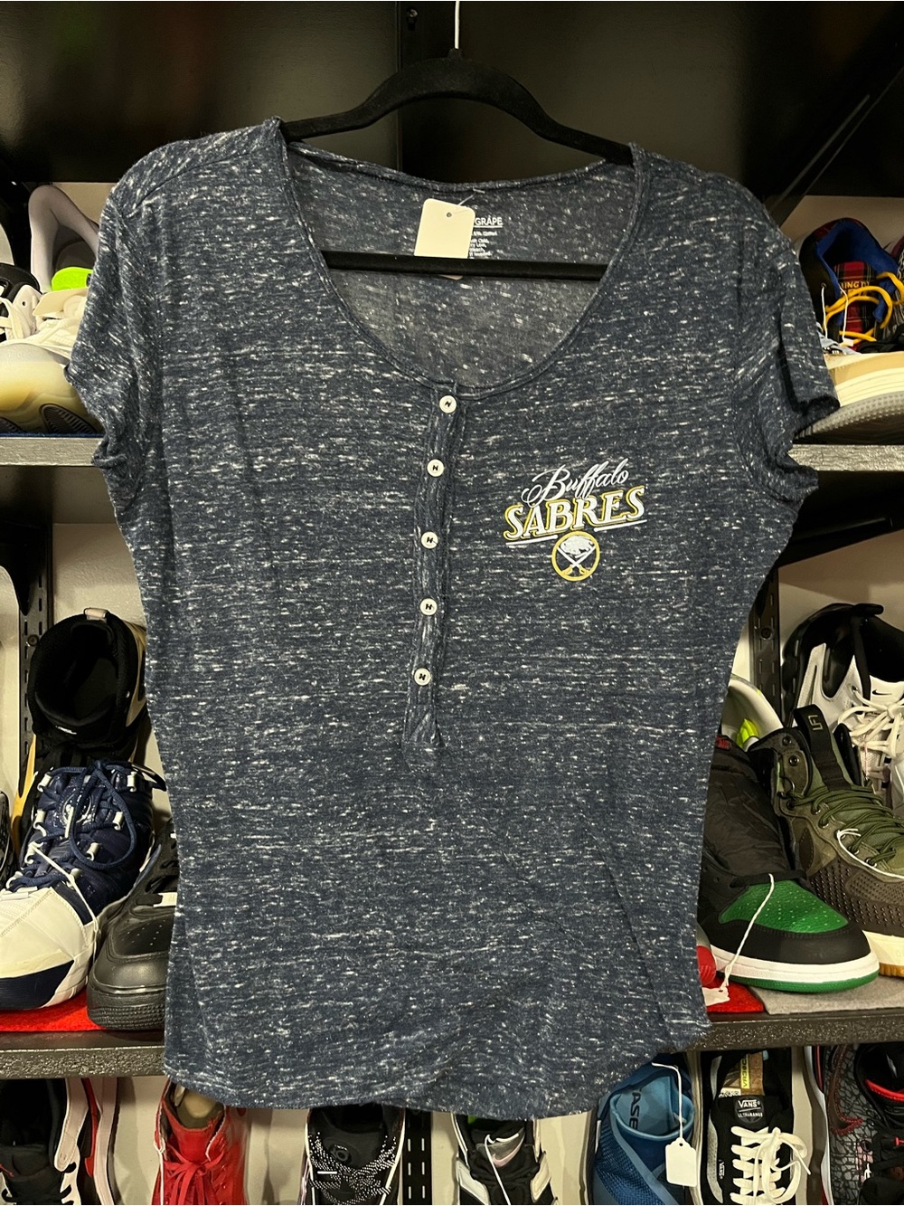 Buffalo Sabres Navy Henley Tee
